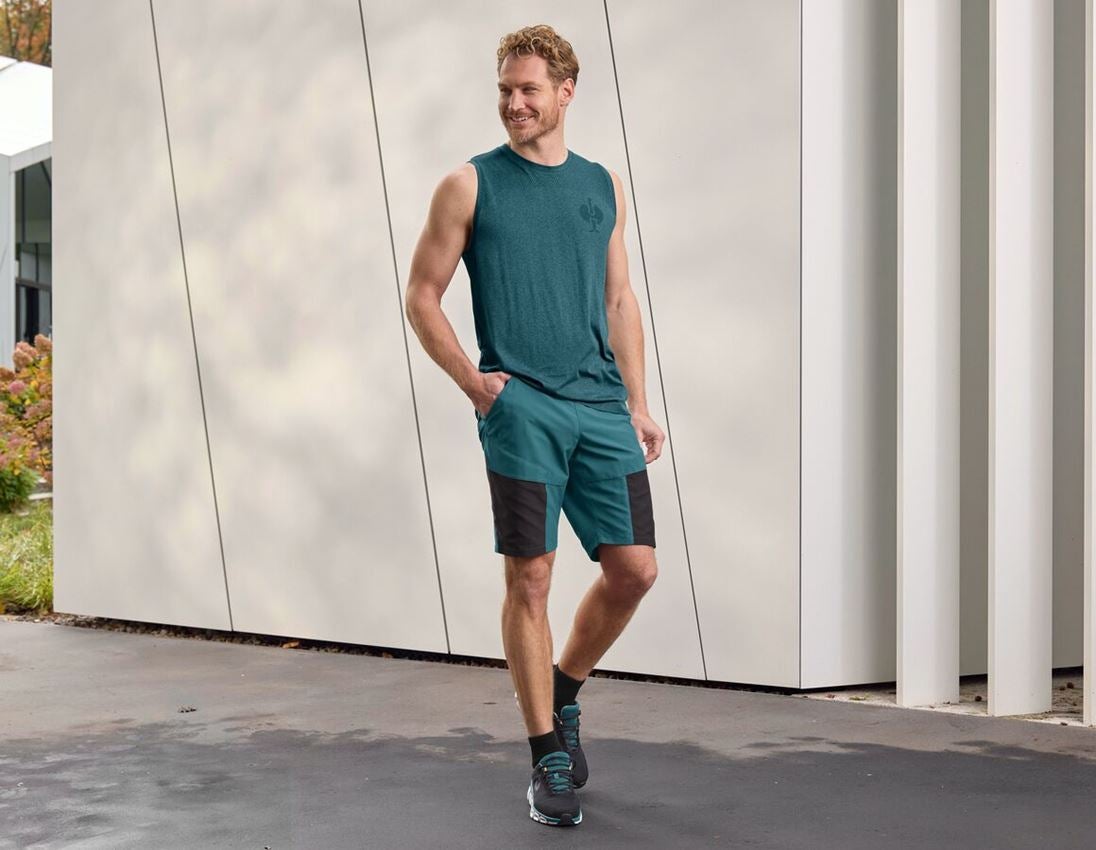 Bovenkleding: Athletic shirt seamless e.s.trail + smaragdgroen melange 4