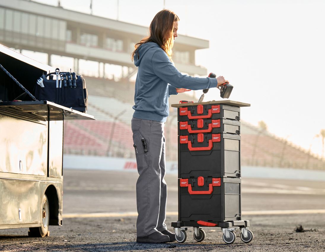 Bovenkleding: Hoody-Sweatshirt e.s.iconic works, dames + oxideblauw 1