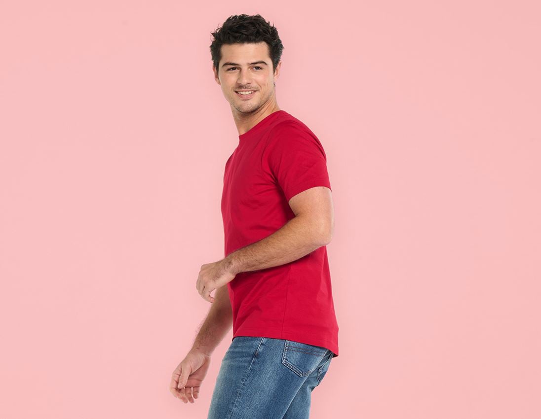 Bovenkleding: e.s. T-Shirt cotton, slim fit + vuurrood 1