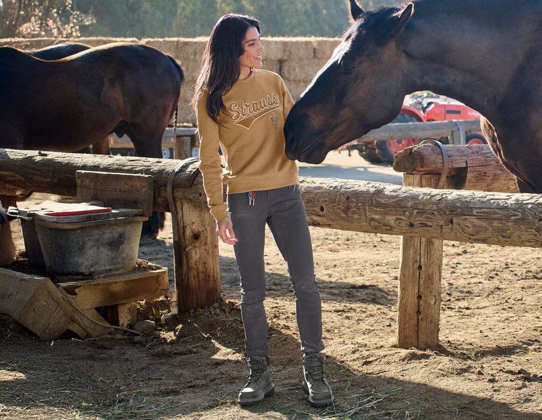 Bovenkleding: Sweatshirt e.s.e:pic, dames + amandelbruin 2