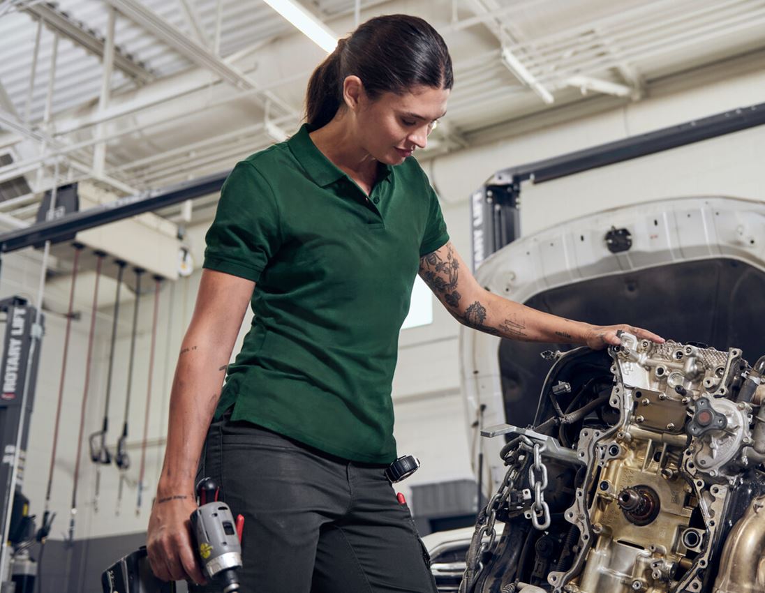 Bovenkleding: Pique-Polo e.s.industry, dames + groen 1