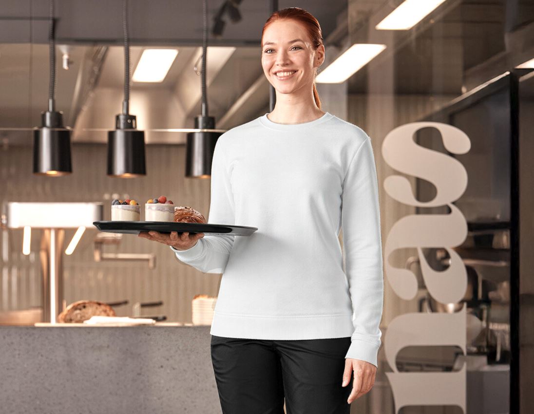 Bovenkleding: Sweatshirt e.s.industry, dames + wit