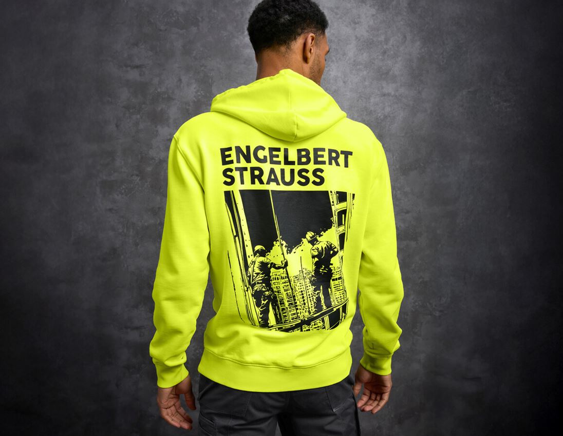 Bovenkleding: e.s. Hoody-Sweatshirt neon + neongeel vintage 1