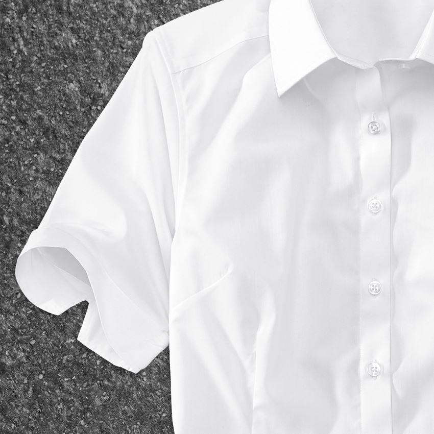 Bovenkleding: Business-blouse e.s.comfort, korte mouw + wit 2
