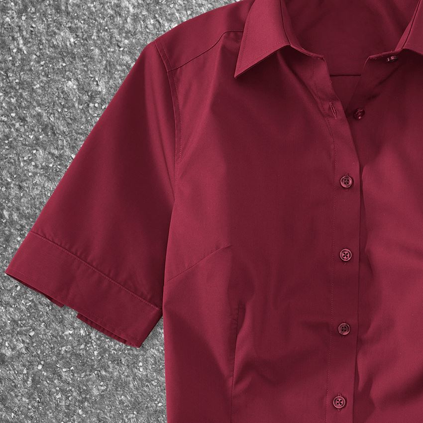 Bovenkleding: Business-blouse e.s.comfort, korte mouw + robijn 2