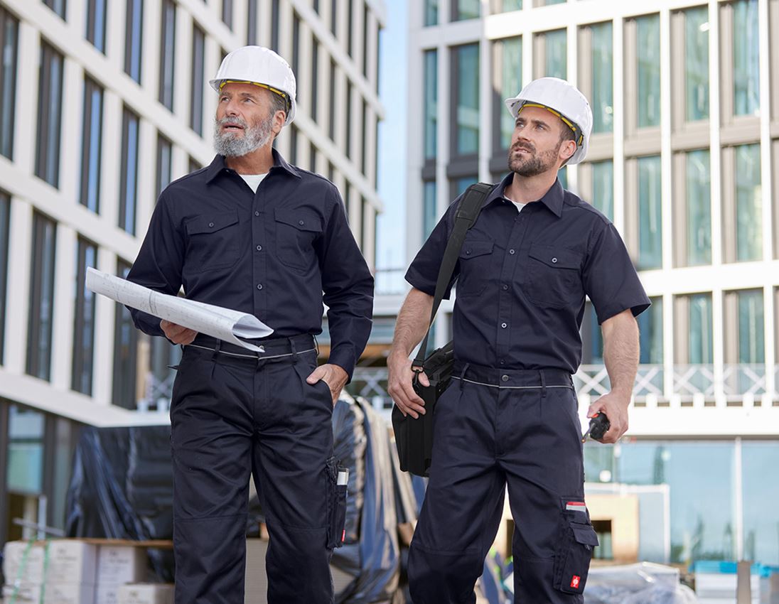 Bovenkleding: Werkhemden e.s.classic, lange mouw + donkerblauw 2