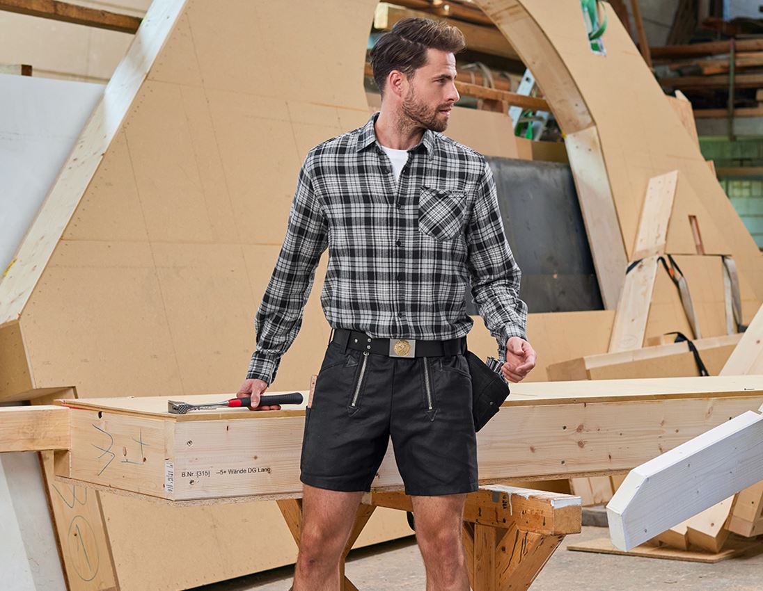 Bovenkleding: Ruitjeshemd e.s.vintage + zwart geruit 5