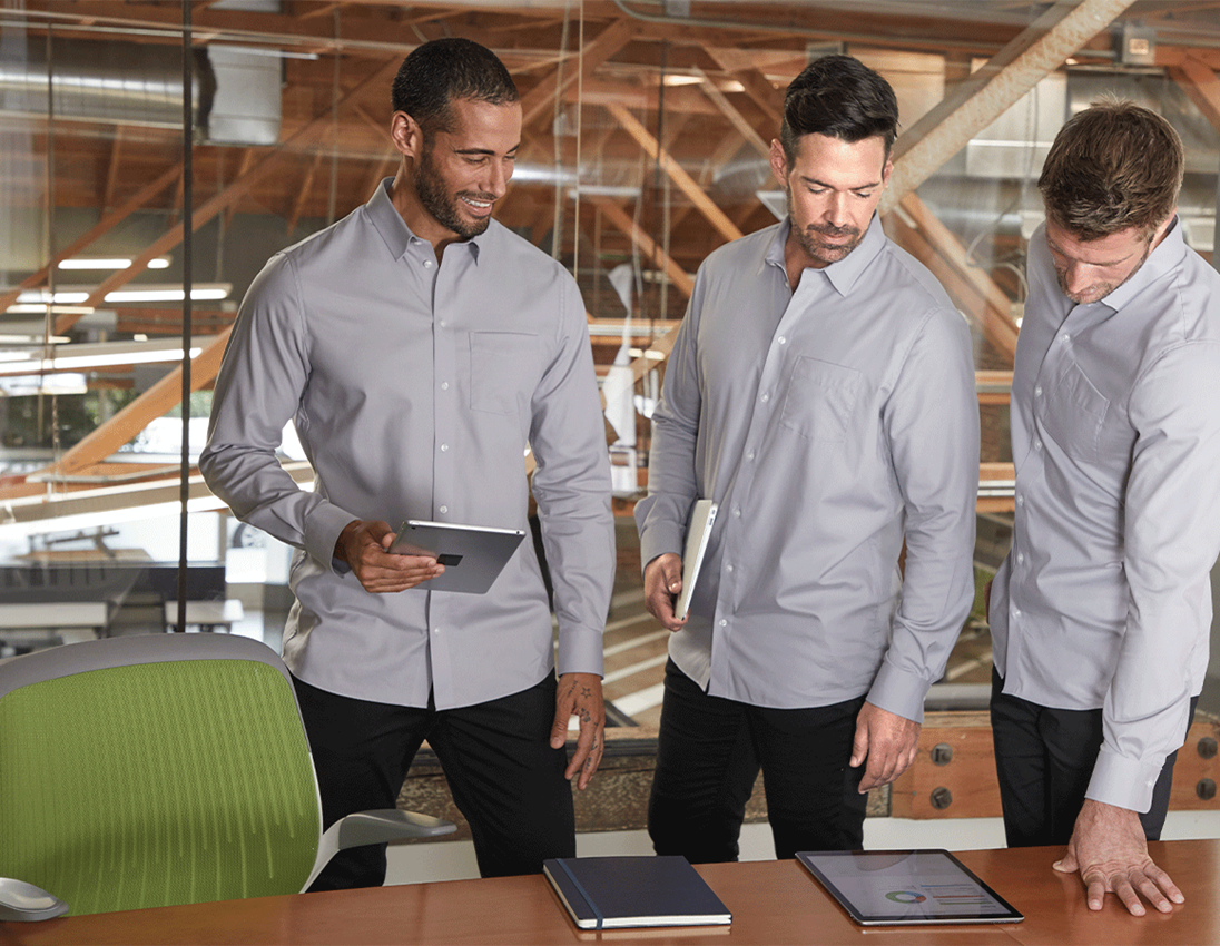 Bovenkleding: e.s. Business overhemd cotton stretch, comfort fit + nevelgrijs 2
