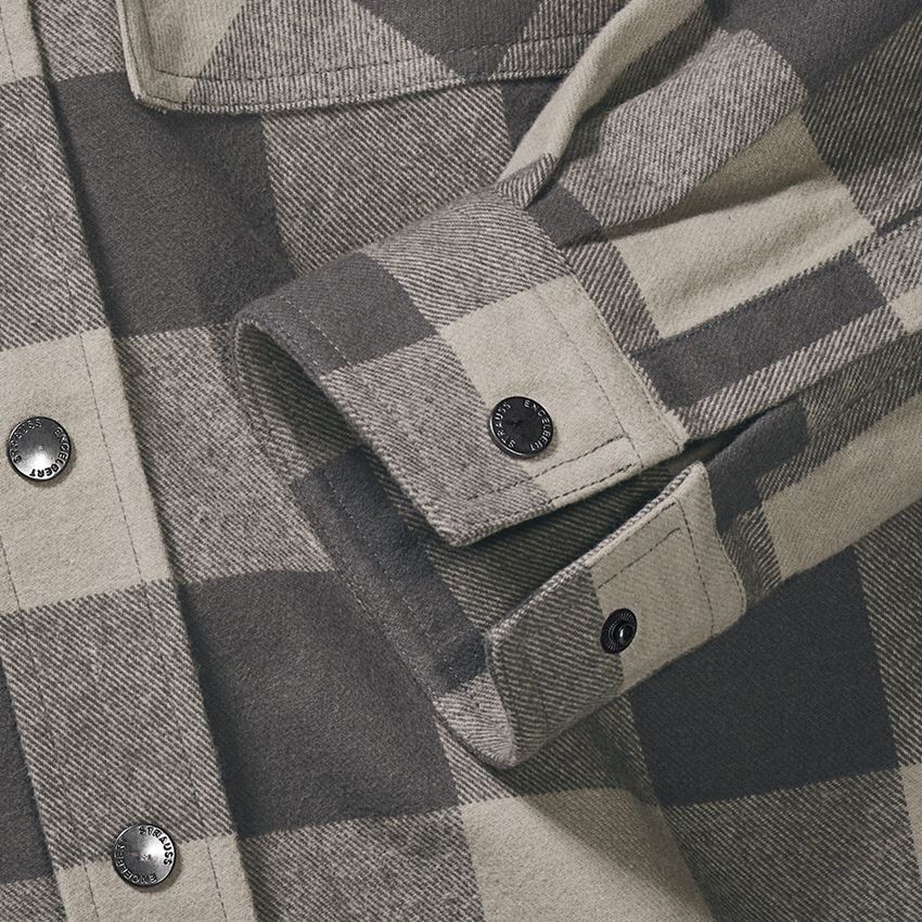 Bovenkleding: Ruitjeshemd e.s.iconic + dolfijngrijs/carbongrijs 2