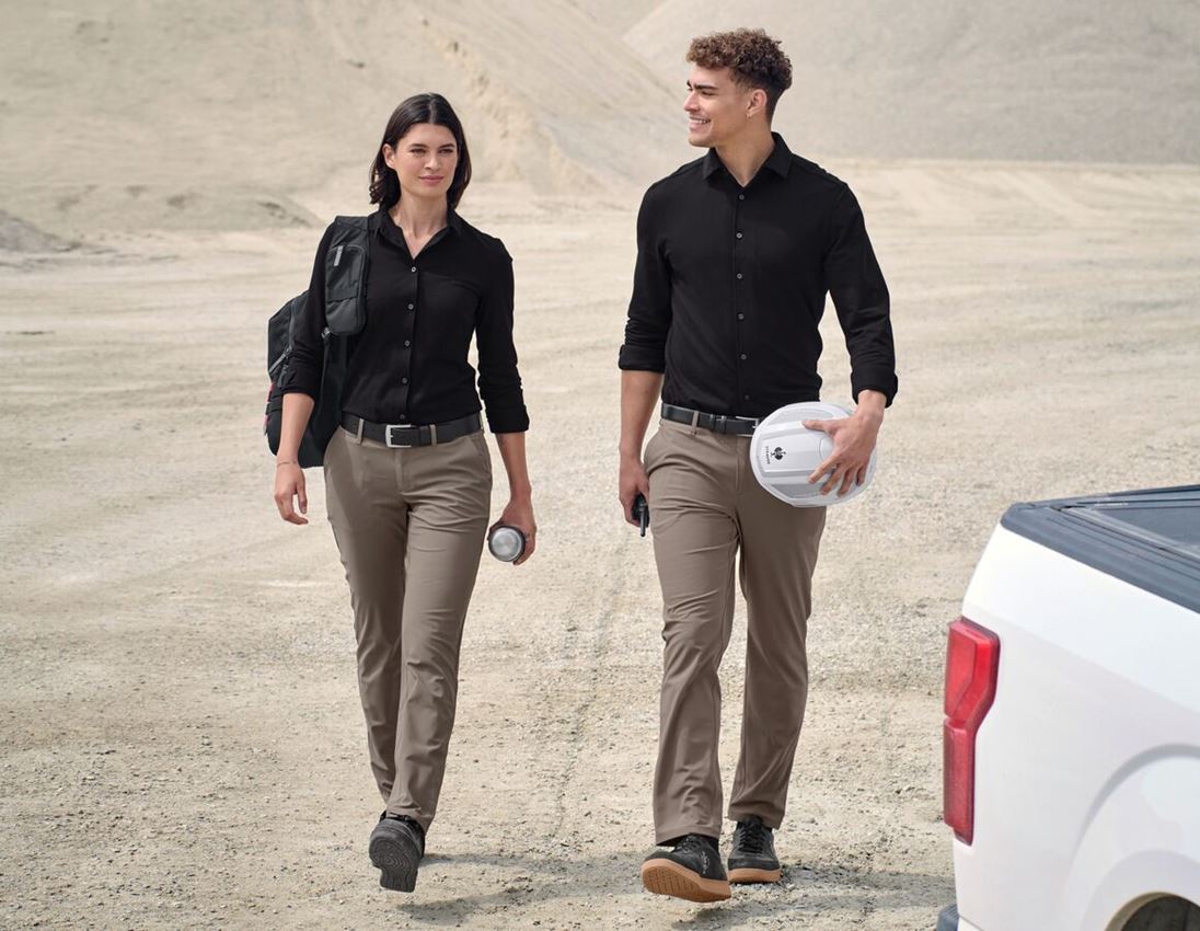 Bovenkleding: e.s. piqué-business blouse + zwart 2