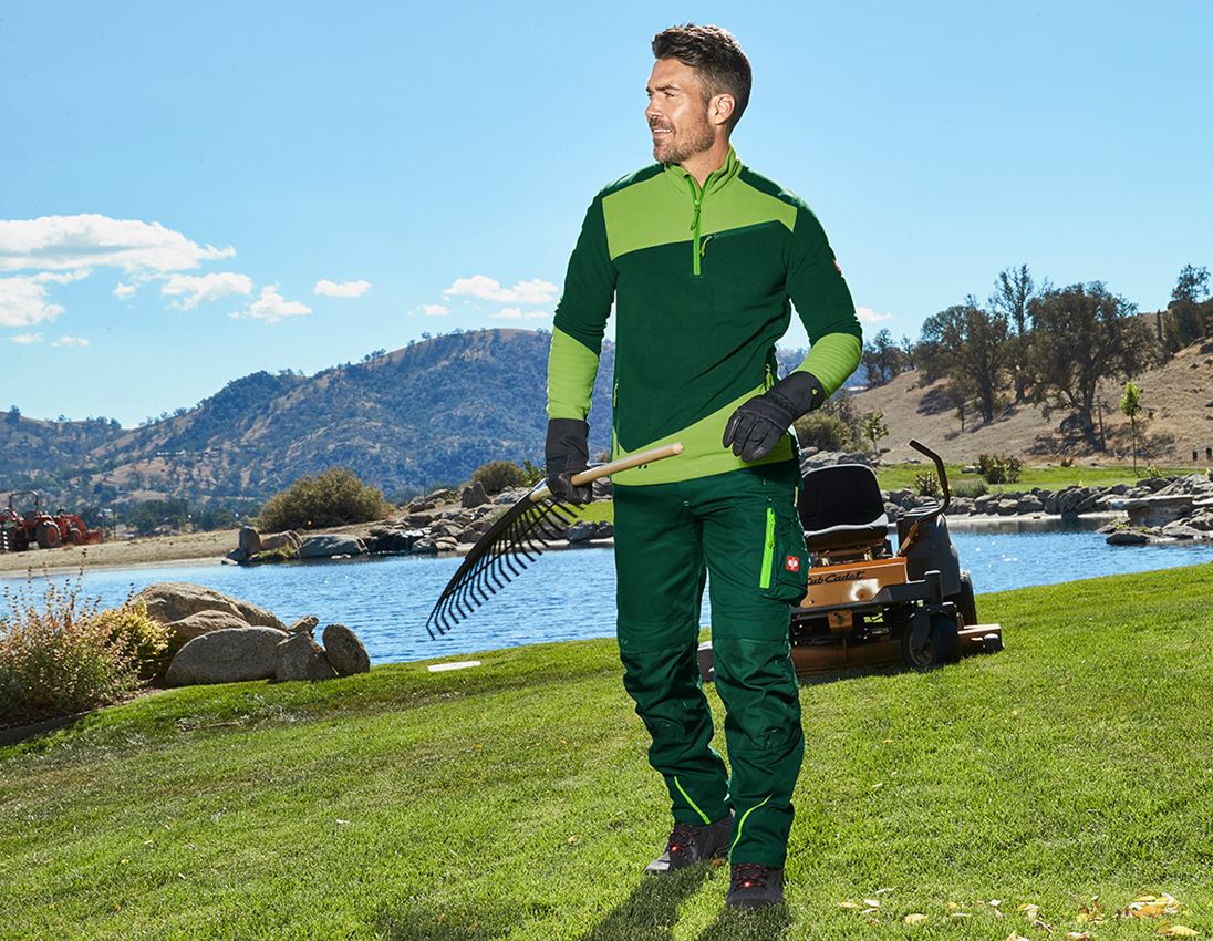 Bovenkleding: Fleece schipperstrui e.s.motion 2020 + groen/zeegroen 1