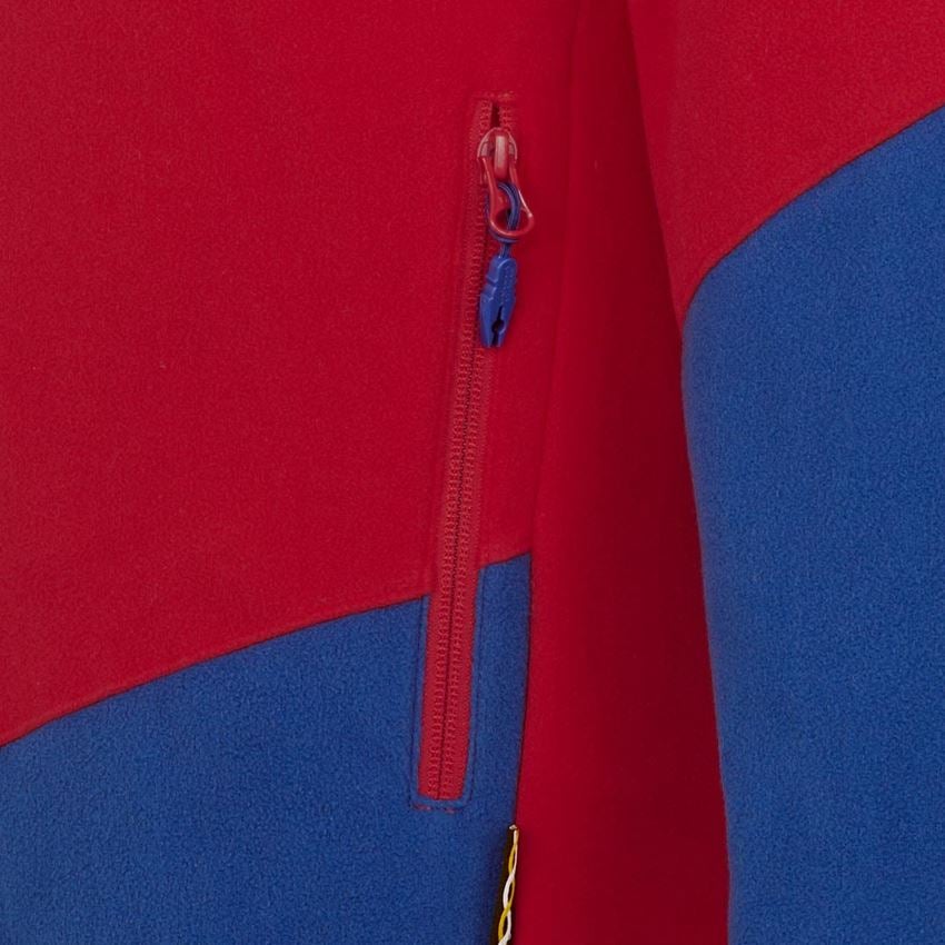 Bovenkleding: Fleece schipperstrui e.s.motion 2020 + vuurrood/korenblauw 2