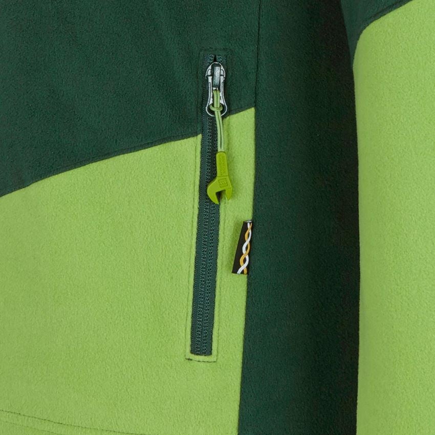 Bovenkleding: Fleece schipperstrui e.s.motion 2020 + groen/zeegroen 2