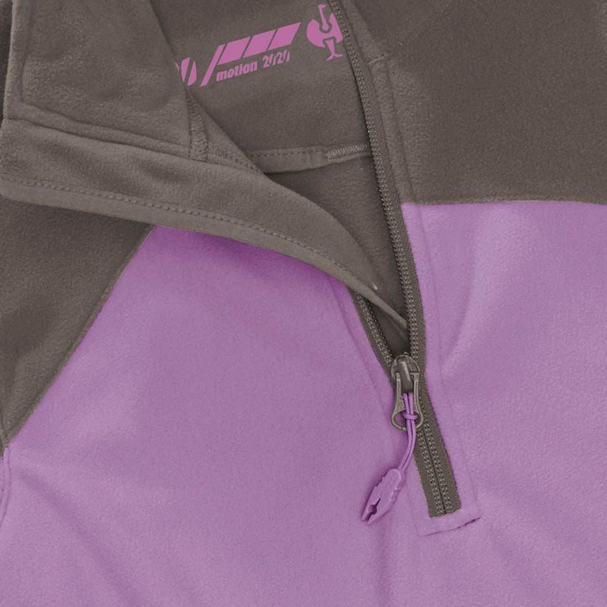 Bovenkleding: Fleece schipperstrui e.s.motion 2020, dames + lavendel/steen 2