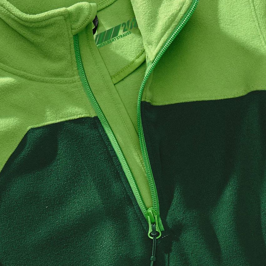 Bovenkleding: Fleece schipperstrui e.s.motion 2020, dames + groen/zeegroen 2