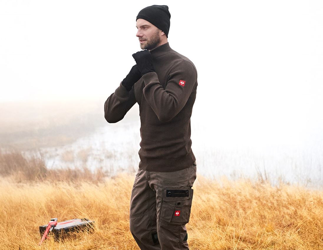 Bovenkleding: e.s. Gebreide Schipperstrui + schors melange 1