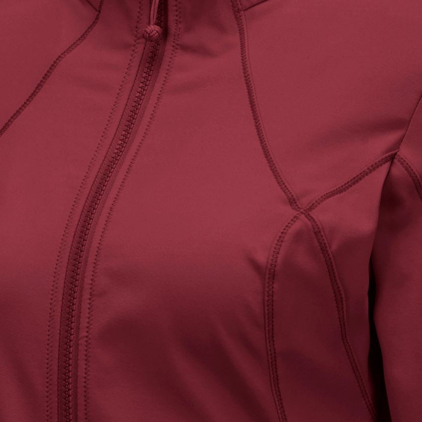 Werkjassen: e.s. Functioneel sweatjack solid, dames + robijn 2