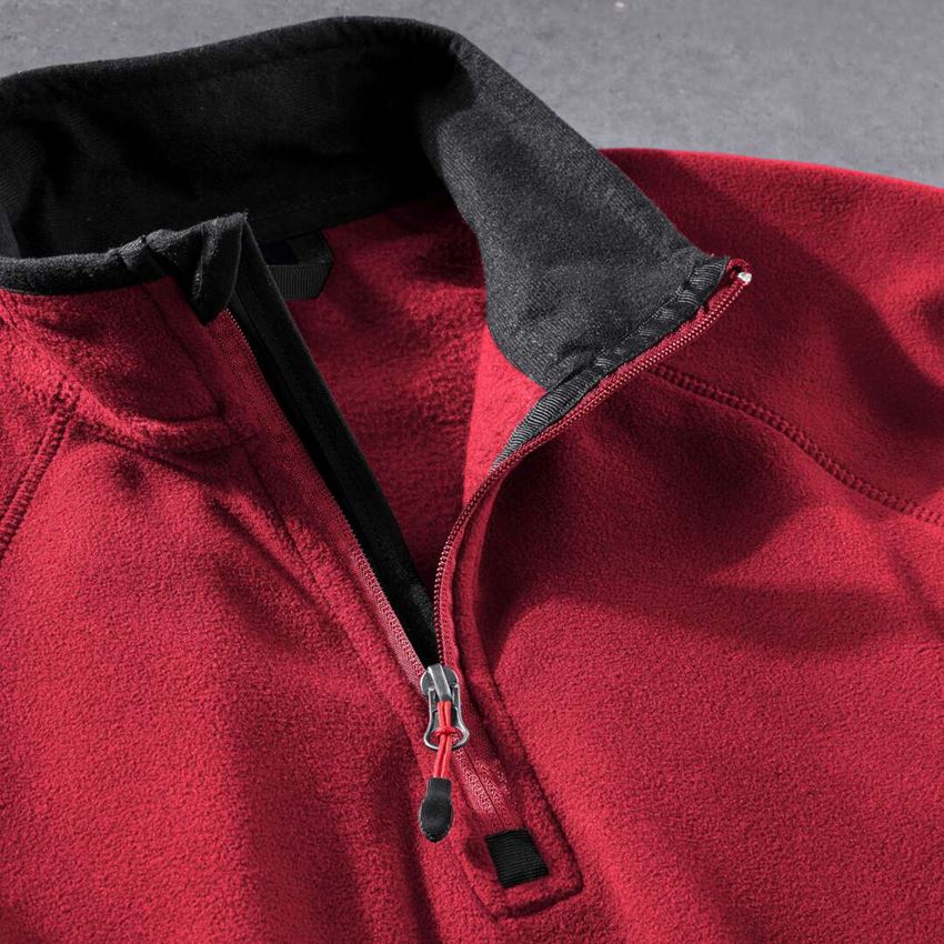 Bovenkleding: Dames Microfleece schipperstrui dryplexx® micro + rood 2