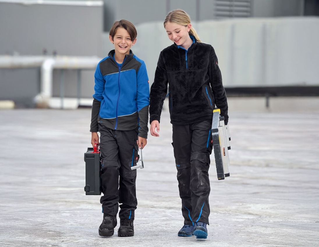 Bovenkleding: Schipperstrui Highloft e.s.motion 2020, kinderen + grafiet/gentiaanblauw 2