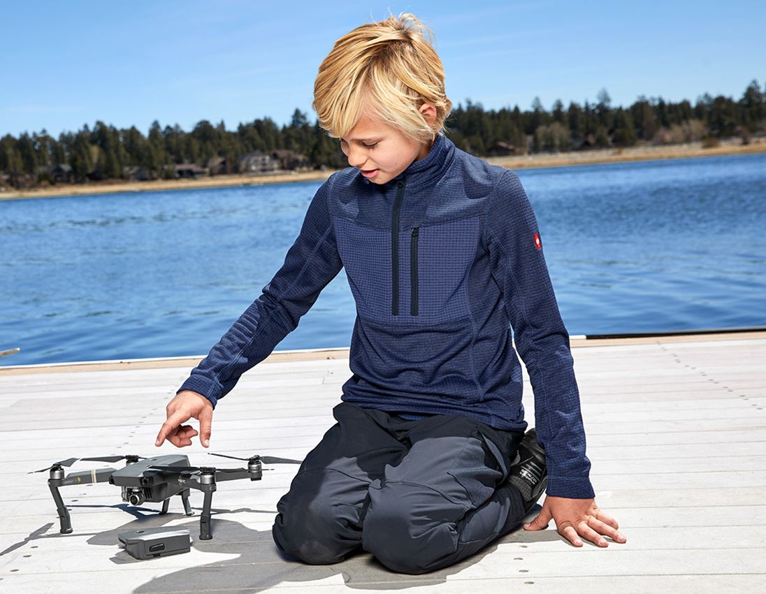 Bovenkleding: Schipperstrui climacell e.s.dynashield, kinderen + pacific melange 1