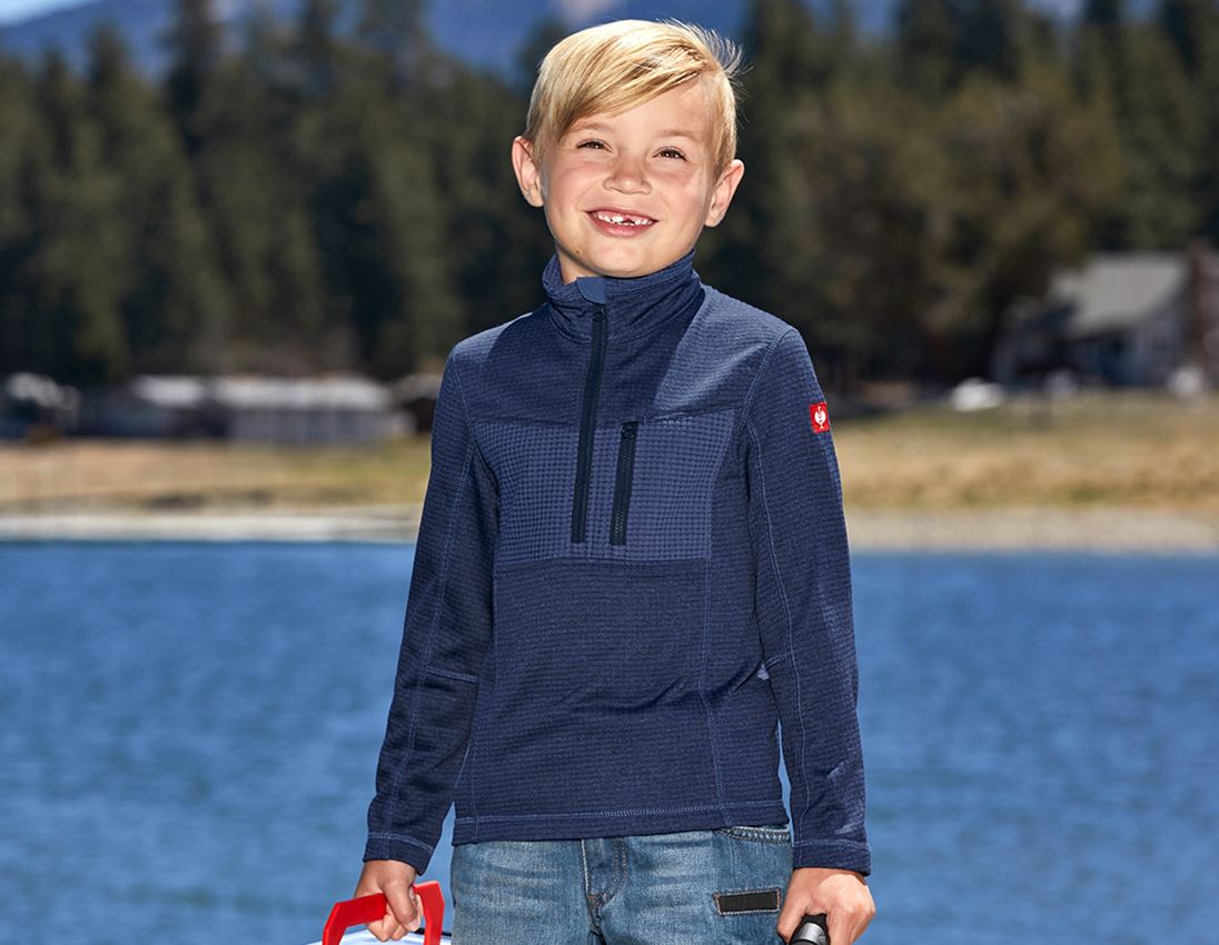 Bovenkleding: Schipperstrui climacell e.s.dynashield, kinderen + pacific melange