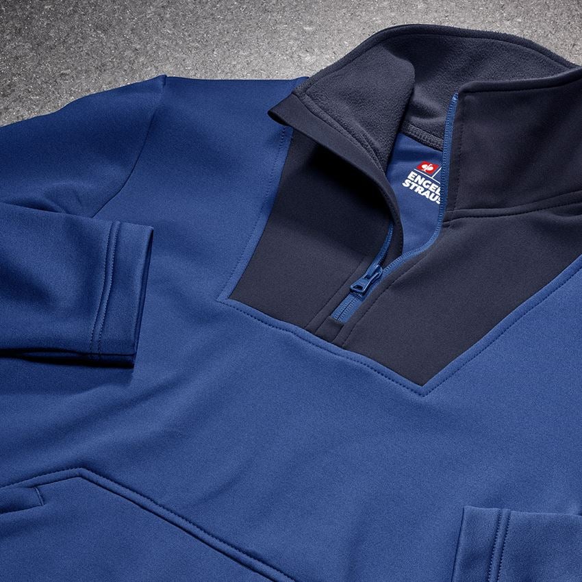 Bovenkleding: Funct.-Schipperstrui thermo stretch e.s.concrete + alkalisch blauw/diepblauw 2