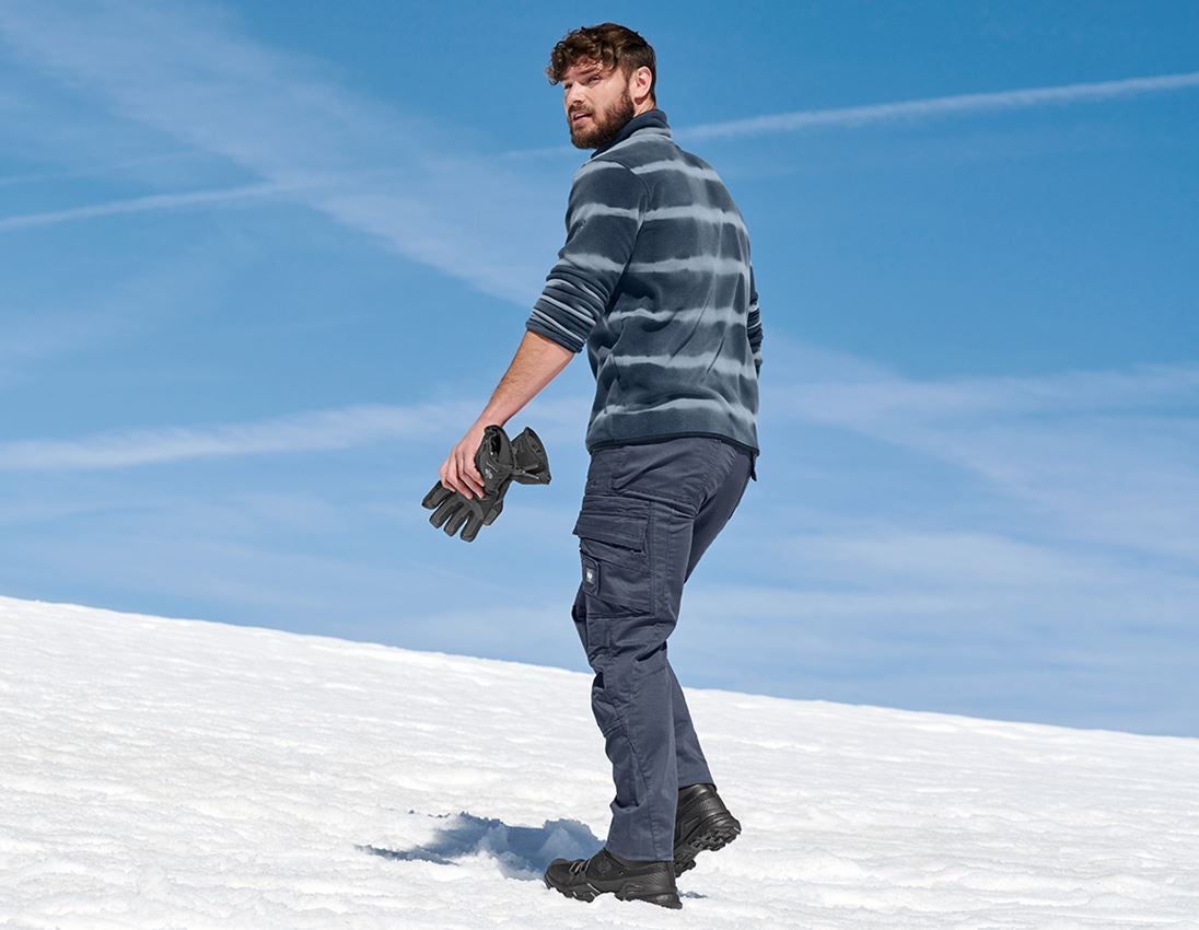 Onderwerpen: Fleece schipperstrui tie-dye e.s.motion ten + leisteenblauw/rookblauw 1