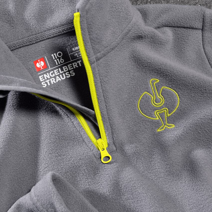 Bovenkleding: Fleece schipperstrui e.s.trail, kinderen + bazaltgrijs/zuurgeel 2