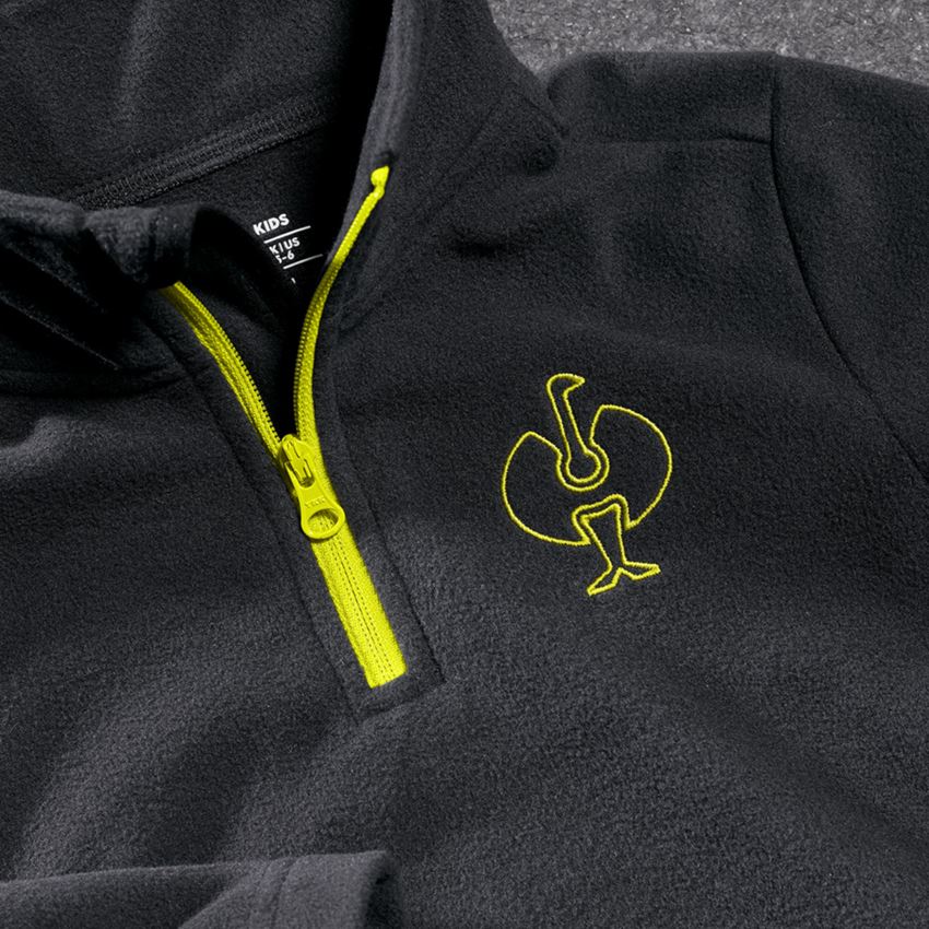 Bovenkleding: Fleece schipperstrui e.s.trail, kinderen + zwart/zuurgeel 2