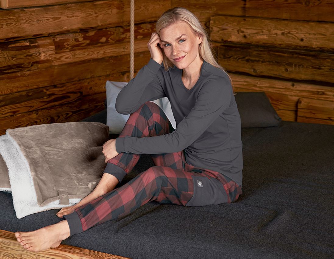 Accessoires: e.s. Pyjama longsleeve, dames + carbongrijs 1