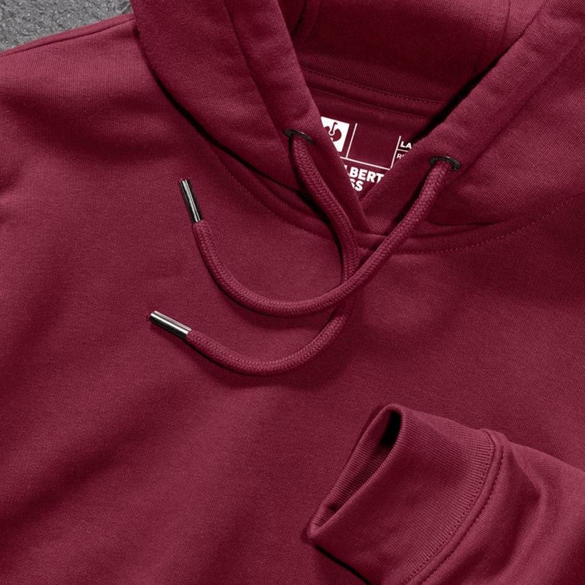 Bovenkleding: e.s. Hoody-Sweatshirt poly cotton, dames + bordeaux 2