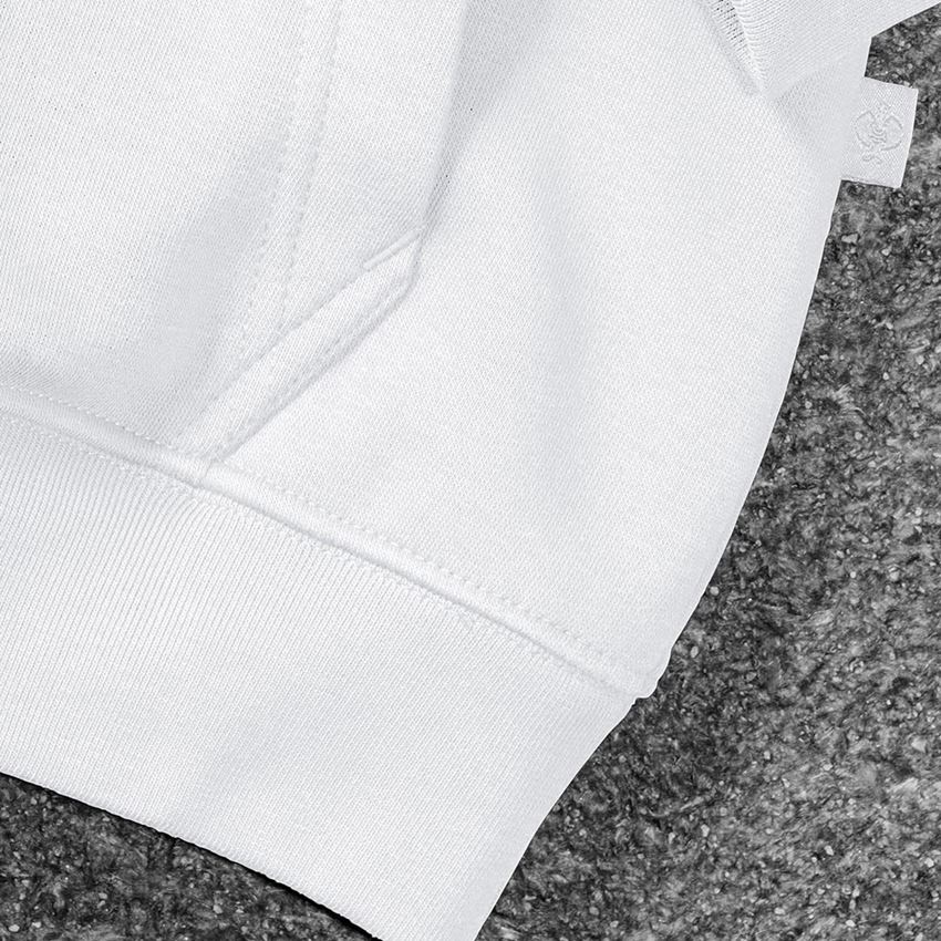 Bovenkleding: e.s. Hoody-Sweatshirt poly cotton, dames + wit 2