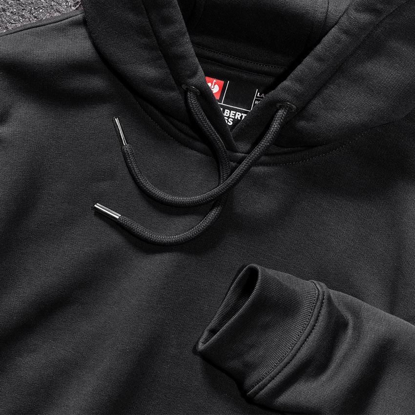 Bovenkleding: e.s. Hoody-Sweatshirt poly cotton, dames + zwart 2