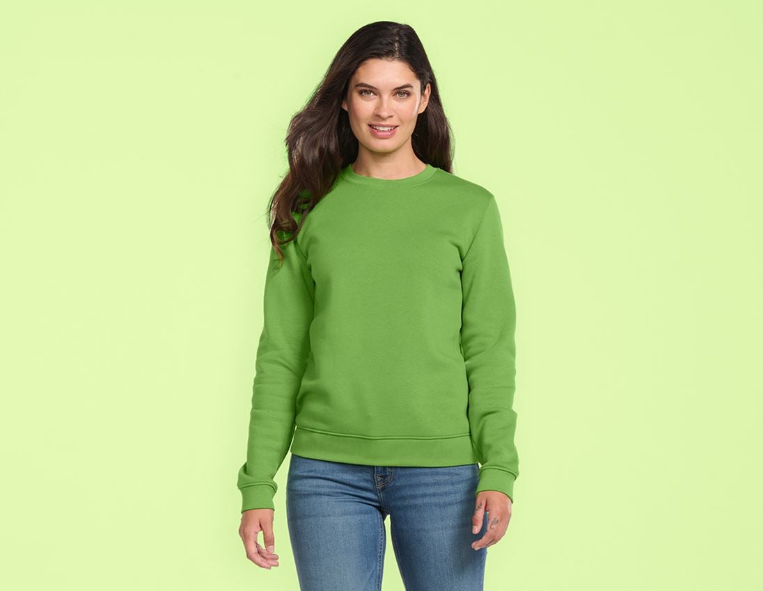 Bovenkleding: e.s. Sweatshirt poly cotton, dames + zeegroen