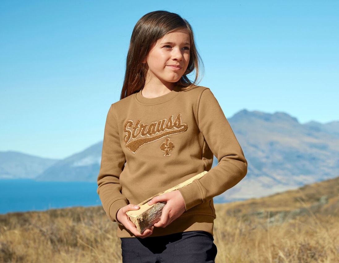Bovenkleding: Sweatshirt e.s.e:pic, kinderen + amandelbruin