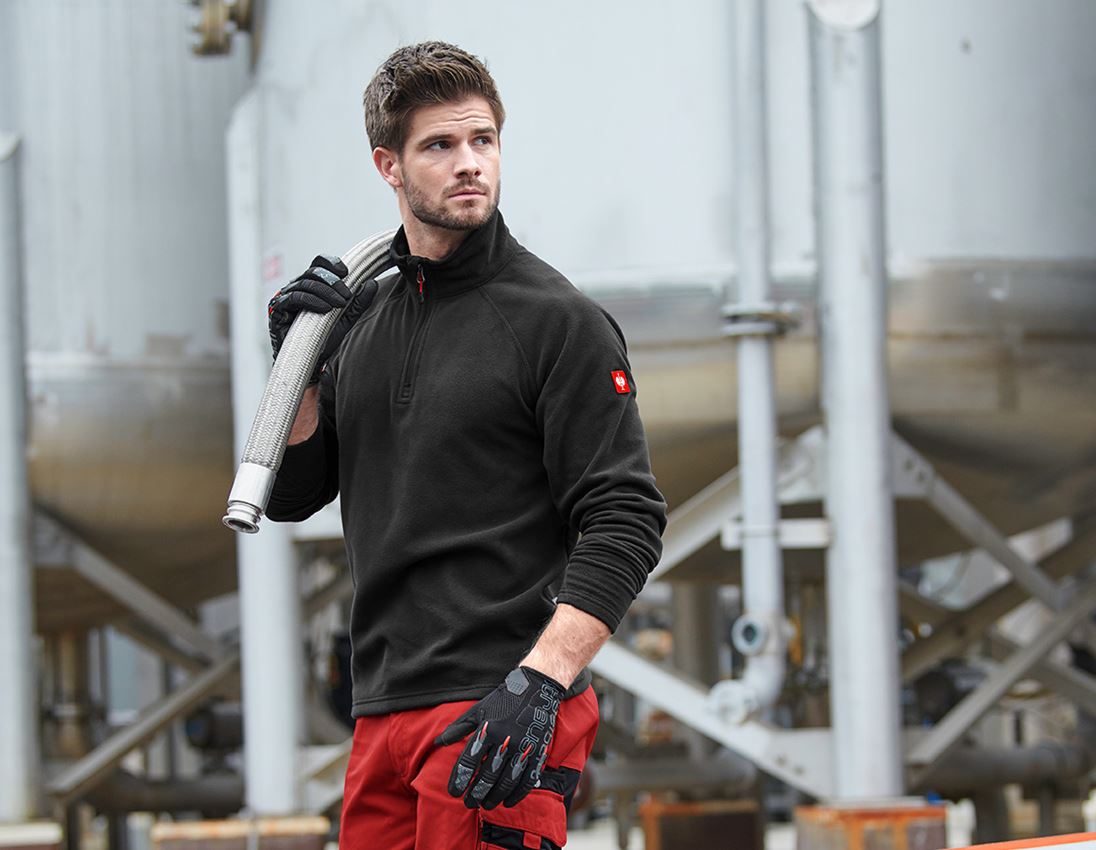 Kleding: SET: 2x Microfleece schipperstrui dryplexx® micro + wit 1