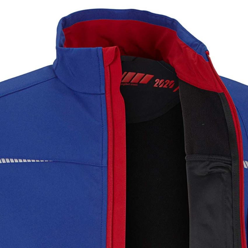 Werkjassen: Softshelljack e.s.motion 2020 + korenblauw/vuurrood 2