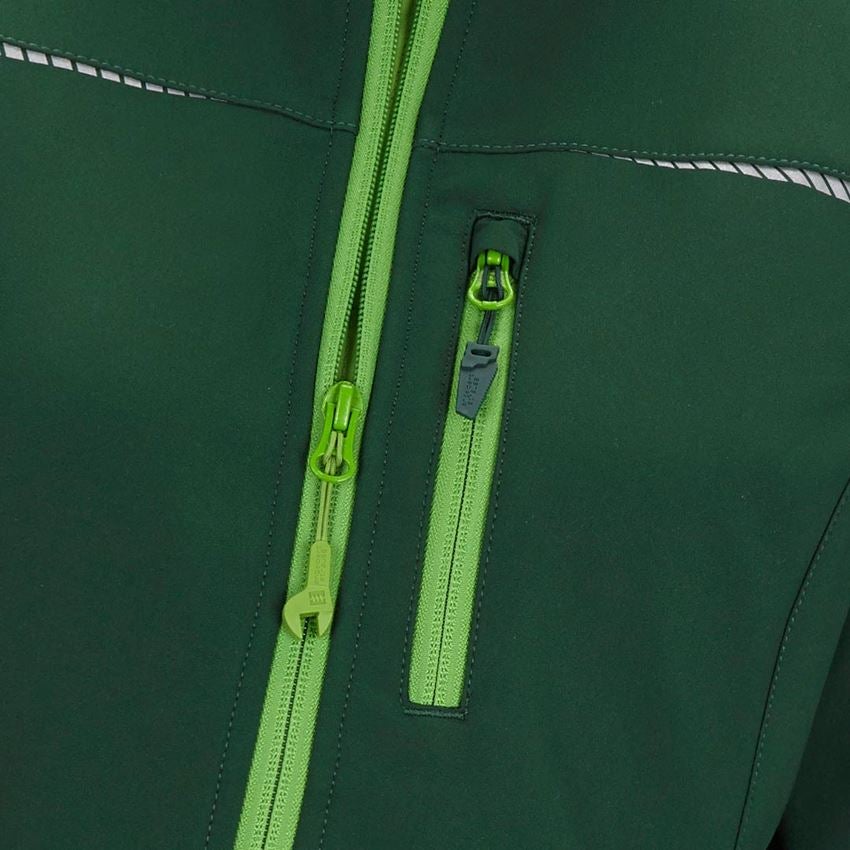 Werkjassen: Softshelljack e.s.motion 2020, dames + groen/zeegroen 2