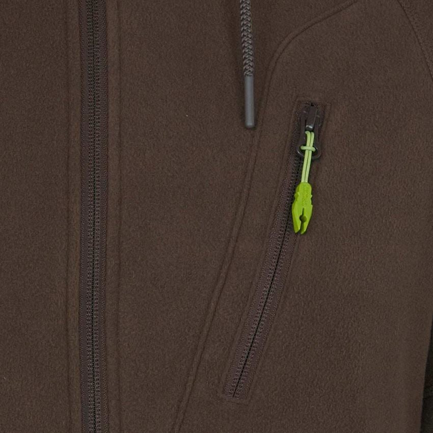 Werkjassen: Fleece capuchonjack e.s.motion 2020 + kastanje 2