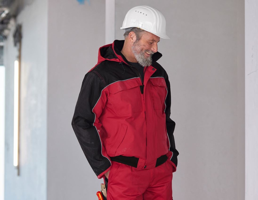 Werkjassen: Pilotjack e.s.image + rood/zwart 1