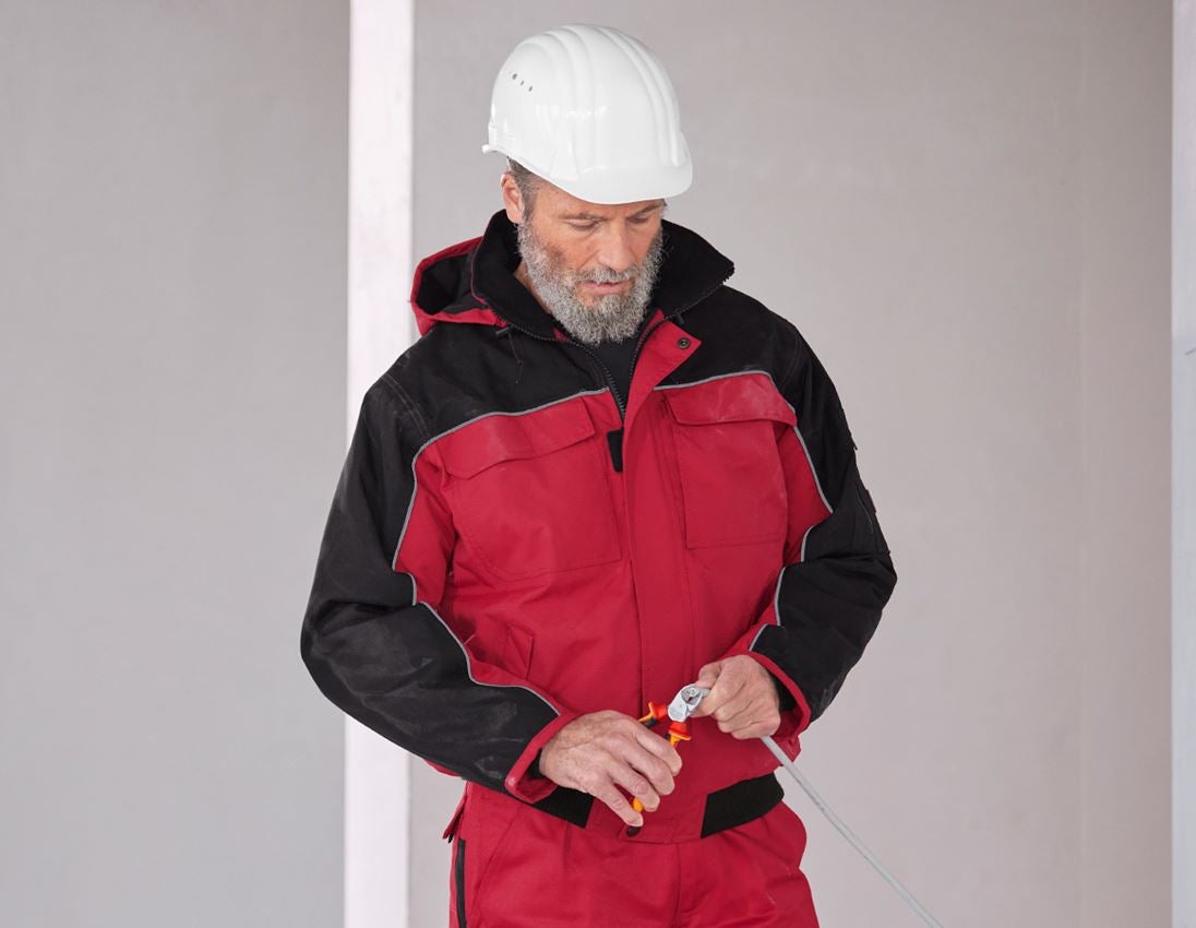 Werkjassen: Pilotjack e.s.image + rood/zwart