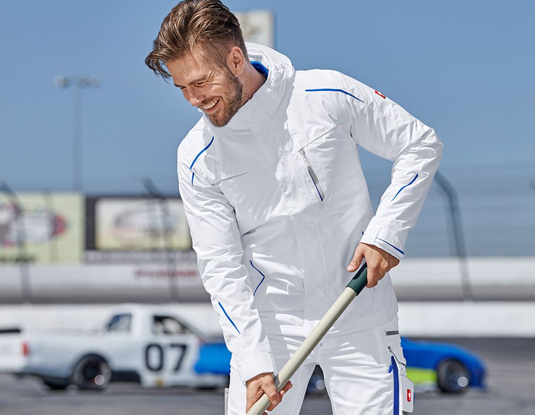 Werkjassen: 3 in 1 functioneel jack e.s.motion 2020, heren + wit/gentiaanblauw