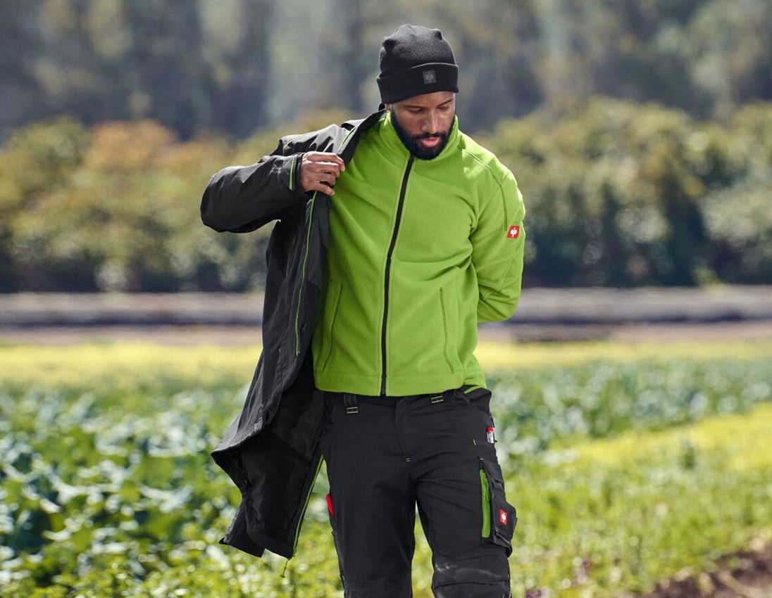 Werkjassen: 3 in 1 functioneel jack e.s.motion 2020, heren + zwart/zeegroen 2