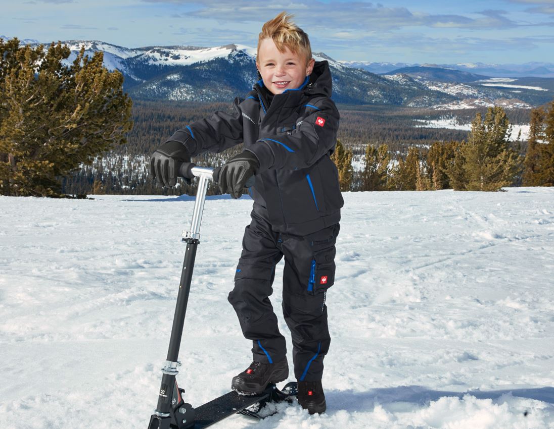 Jassen: Winter-softshelljack e.s.motion 2020, kinderen + grafiet/gentiaanblauw 1