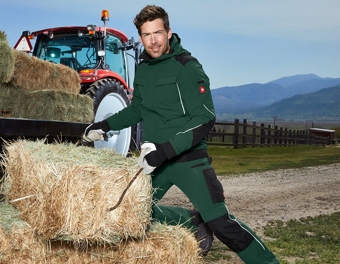 Werkjassen: Winter functionele jack e.s.dynashield + groen/zwart 1