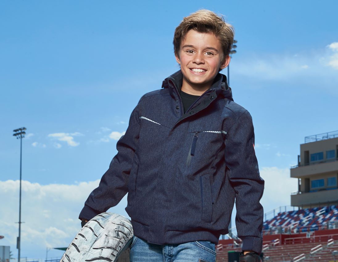 Jassen: Winter functioneel pilotjack e.s.motion denim, k. + indigo