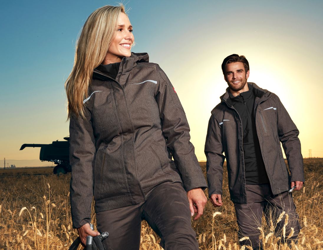Werkjassen: Functionele jack e.s.motion denim, dames + kastanje 2