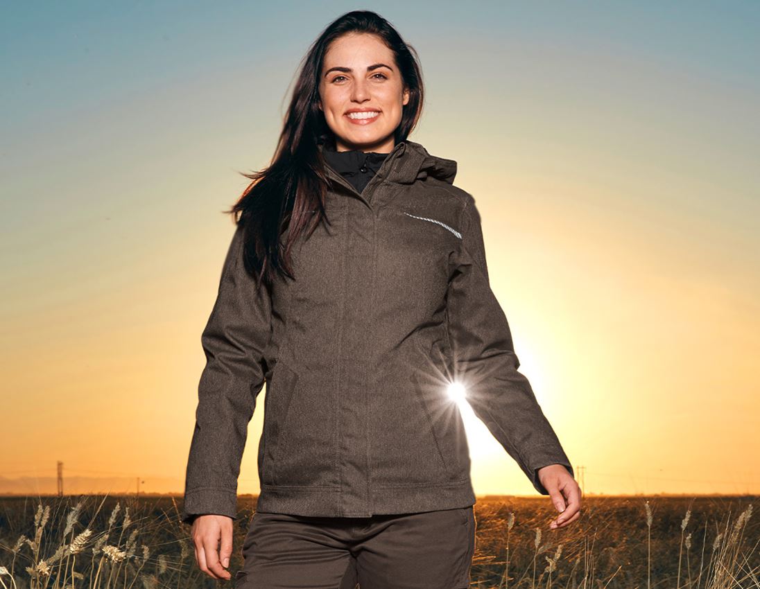 Werkjassen: Functionele jack e.s.motion denim, dames + kastanje