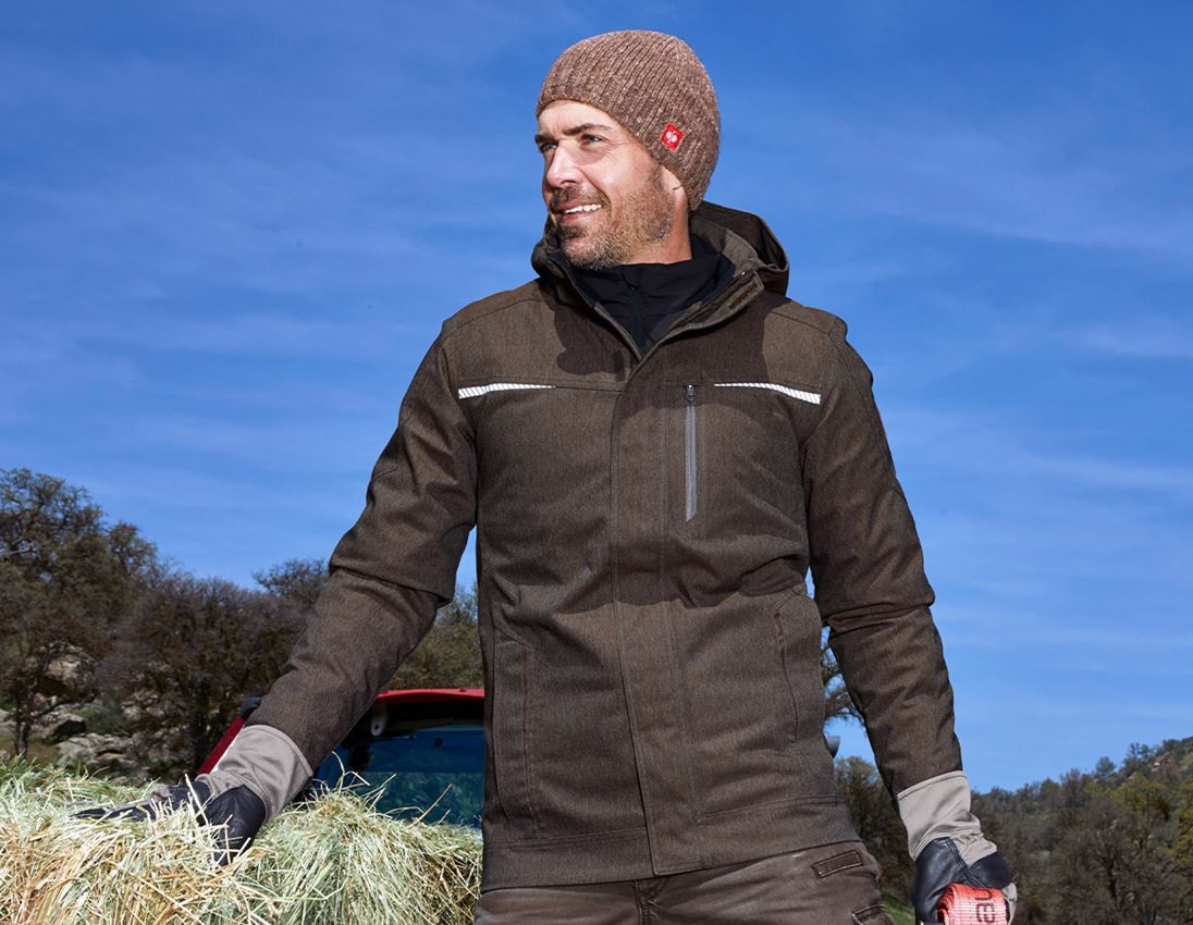 Werkjassen: Functioneel jack e.s.motion denim + kastanje