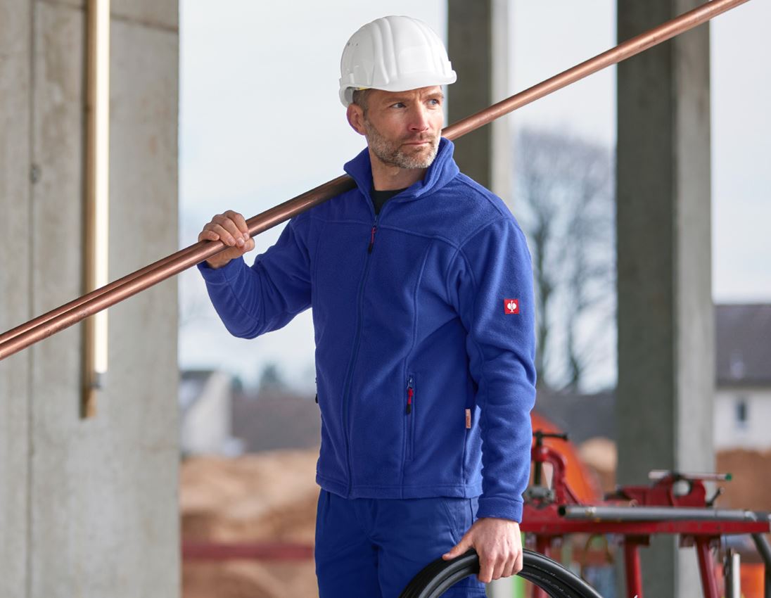 Werkjassen: Fleecejack e.s.classic + korenblauw